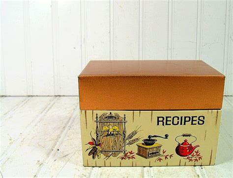 metal cooking box|Copper Metal Recipe Box .